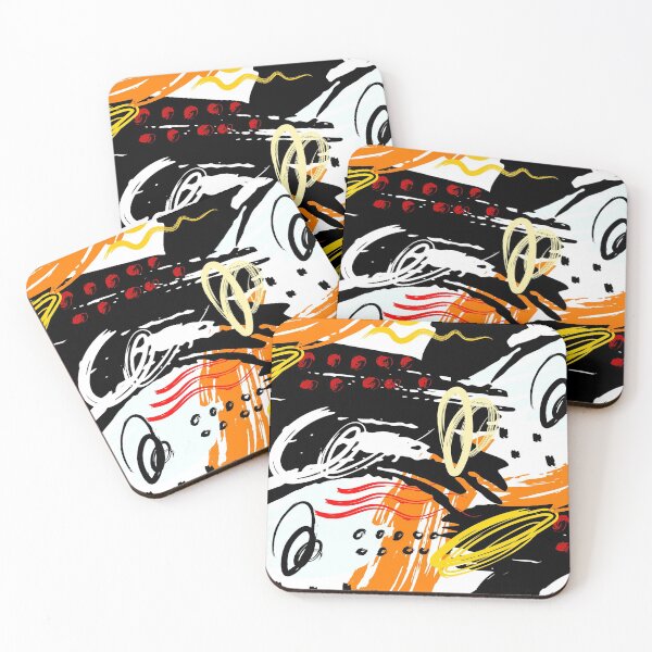 Item preview, Orange Black and White Abstract Circular Art Design designed and sold by inquestyle.