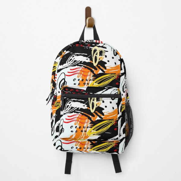 Item preview, Orange Black and White Abstract Circular Art Design designed and sold by inquestyle.