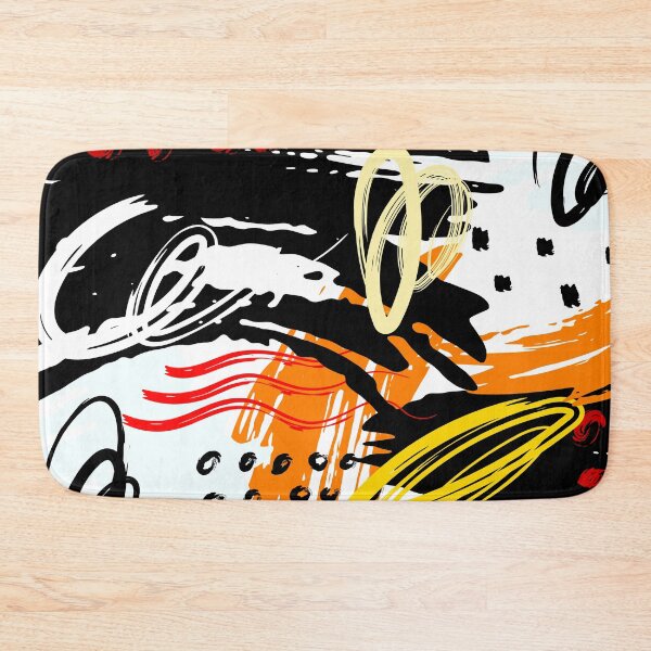 Item preview, Orange Black and White Abstract Circular Art Design designed and sold by inquestyle.