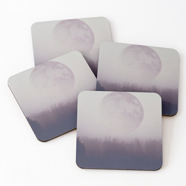 Item preview, Cherish Your Illusions - faded moon over forest designed and sold by Dyrk Wyst Redbubble Shop.