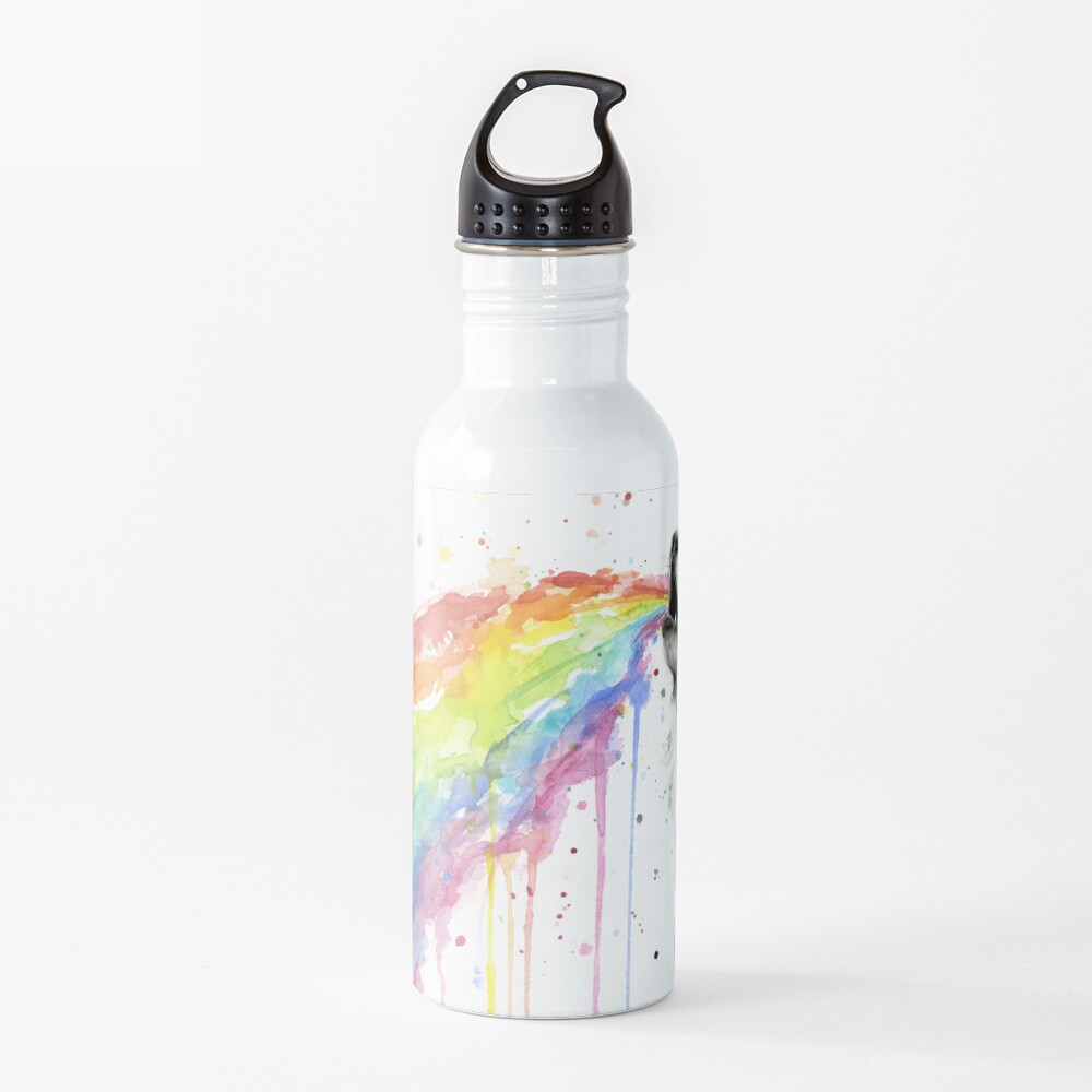 Wolf and Rainbow Water Bottle