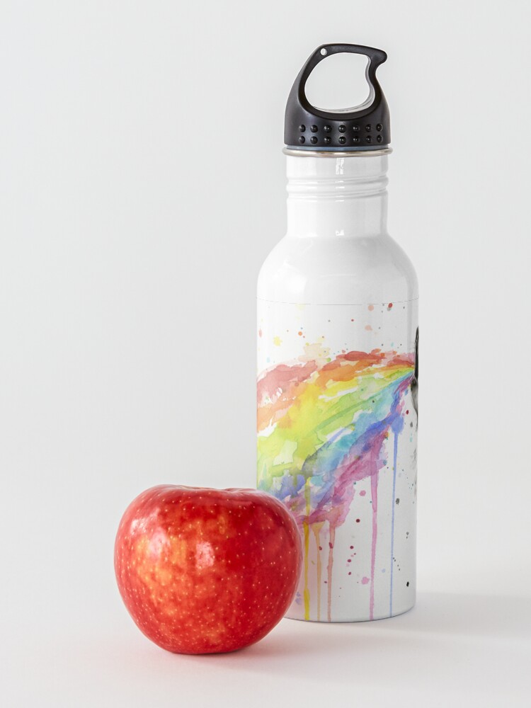 Alternate view of Wolf and Rainbow Water Bottle