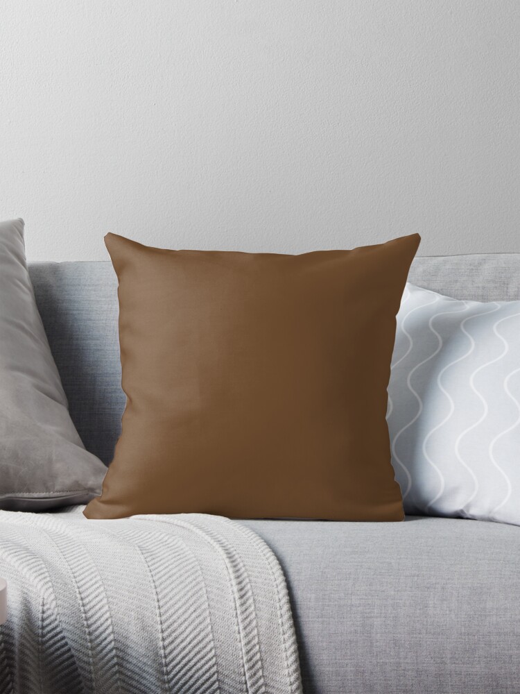 Thumbnail 1 of 4, Pillow, PLAIN SOLID BROWN NOSE -100 BROWN SHADES ON OZCUSHIONS ON ALL PRODUCTS designed and sold by ozcushions.