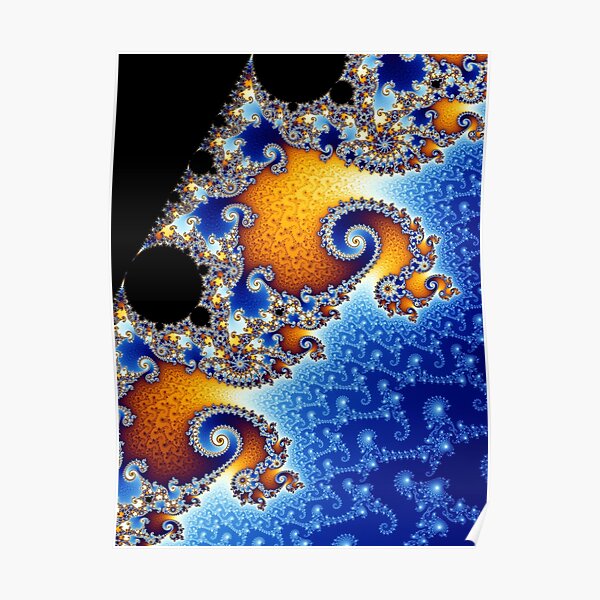Satellite Double Spiral Mandelbrot Set Poster