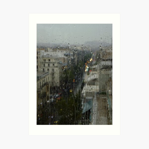 Rain Over Athens Art Print