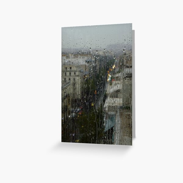 Rain Over Athens Greeting Card