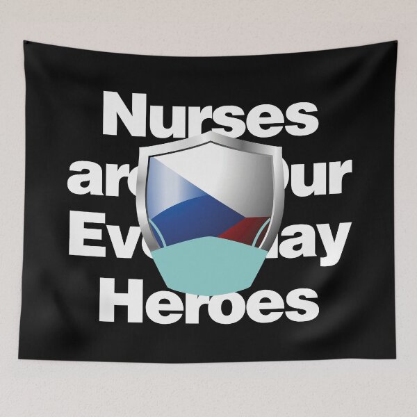 Item preview, Czechia Nurses are Everyday Heroes designed and sold by HelloFromAja.