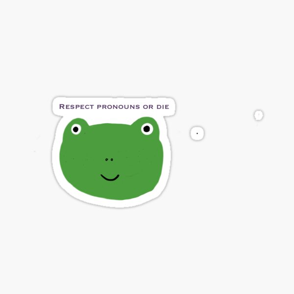 Pronoun frog Sticker
