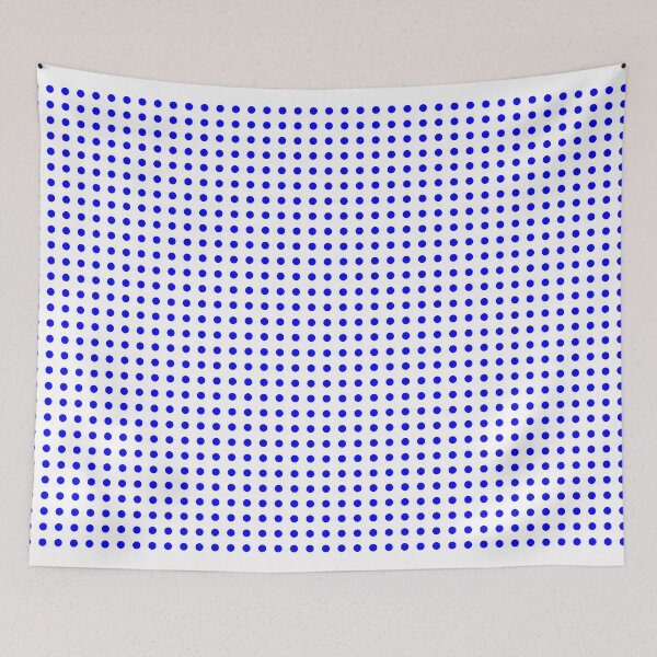 Item preview, Blue Dots Regular Grid White Background designed and sold by Rohit Gujarati.