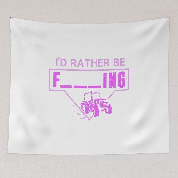 Item preview, Mens I'd Rather Be Farming Tractor Design For A Hobby Farmer print designed and sold by AYDreamers.