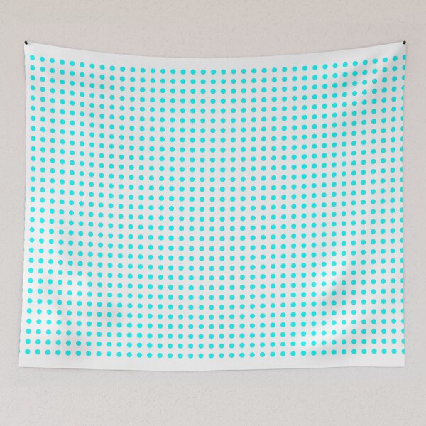 Item preview, Cyan Dots Regular Grid White Background designed and sold by Rohit Gujarati.