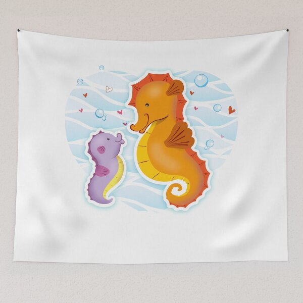 Item preview, Marine animal mascot Seahorse illustration. Ideal for veterinary, biology and zoology materials designed and sold by LucianoCosmo.