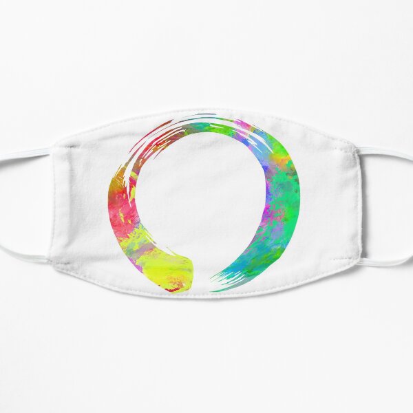 Círculo Zen Enso Colorido - Caligrafía japonesa para budismo Mascarilla