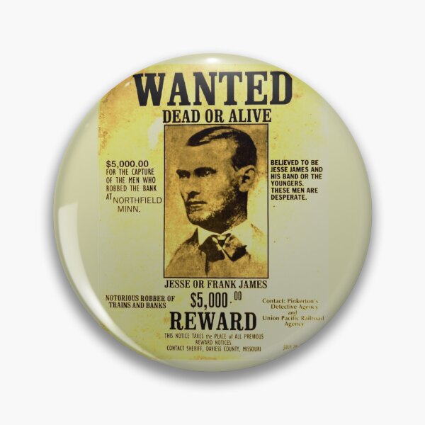 Item preview, Vintage Wanted Poster - Jesse & Frank James (Bank Robbers) designed and sold by CrimeLab.