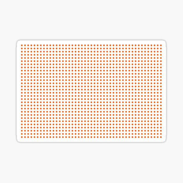 Orange Dots Regular Grid White Background Sticker