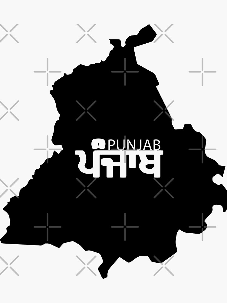 Punjabi Stickers Punjab Map Sidhu Moosewala Brown India | Ubuy