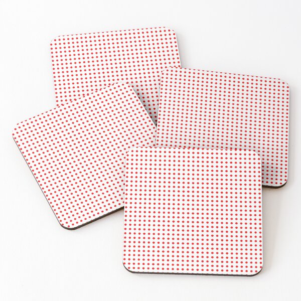 Item preview, Red Dots Regular Grid White Background designed and sold by Rohit Gujarati.