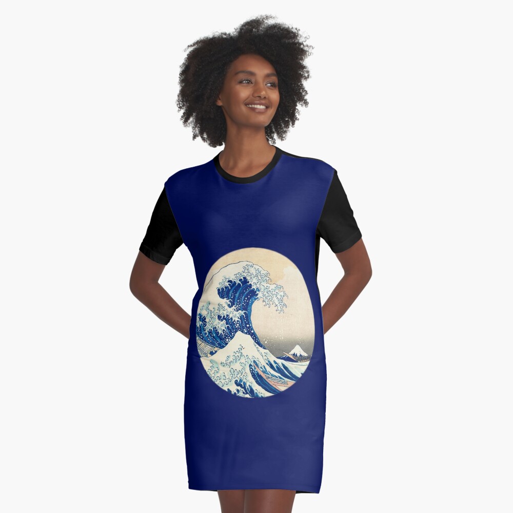 The Great Wave Off Kanagawa Graphic T-Shirt Dress