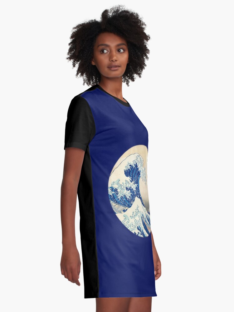 Alternate view of The Great Wave Off Kanagawa Graphic T-Shirt Dress