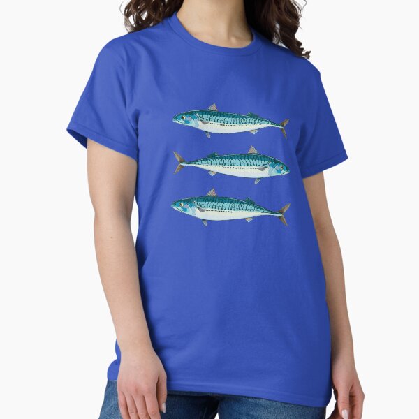 Item preview, sea fish mackerel in shades of blue tones designed and sold by duxpavlic.