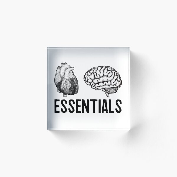 Essentials: Herz und Gehirn Acrylblock