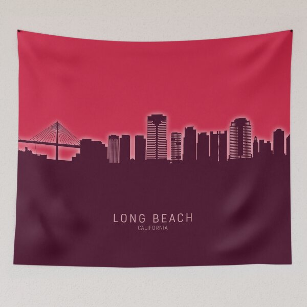 Item preview, Long Beach California Skyline designed and sold by ArtPrints.