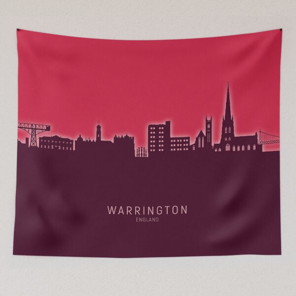 Item preview, Warrington England Skyline designed and sold by ArtPrints.