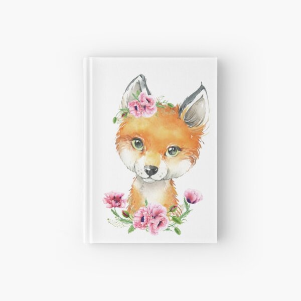 Item preview, Woodland Fox with Pink Floral Poppies designed and sold by Paulele.