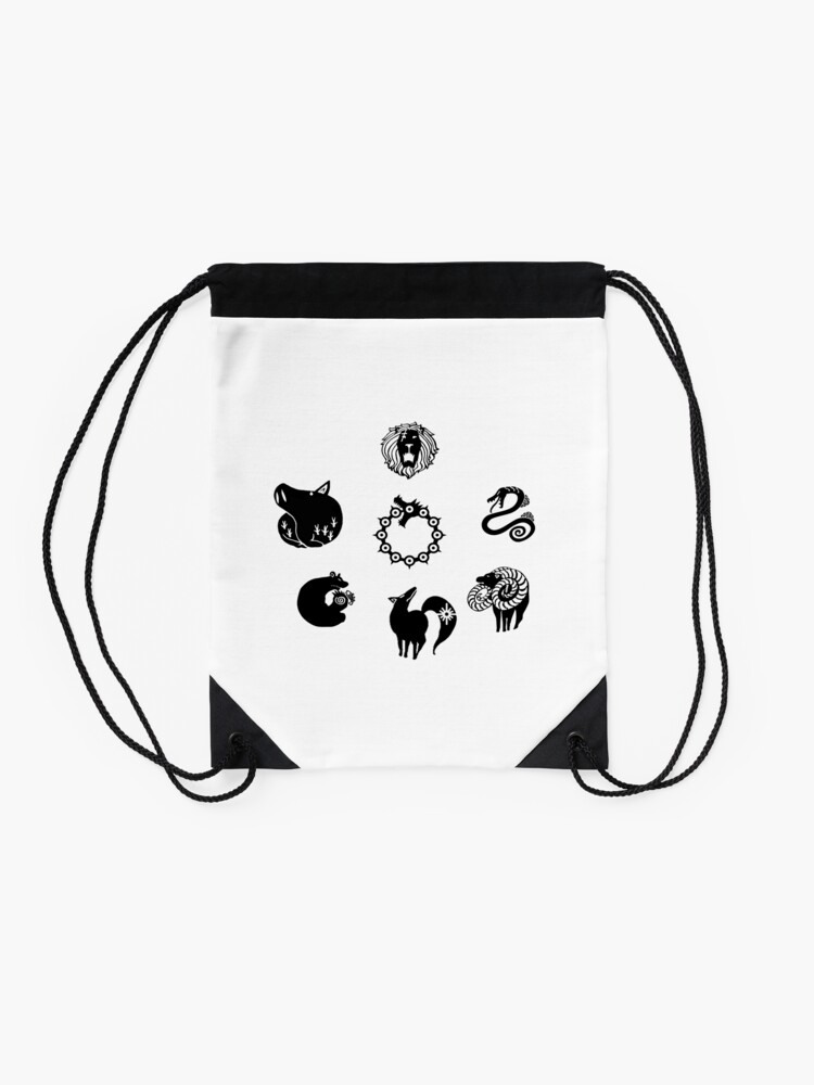 Alternate view of The Seven Deadly Sins Drawstring Bag