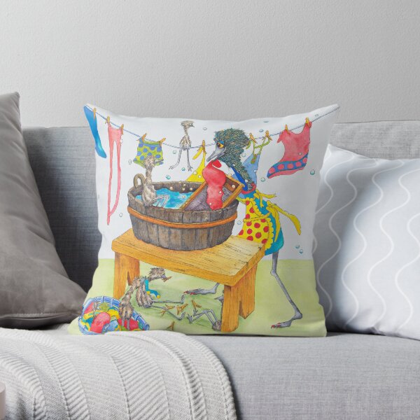Scrub-a-Dub Throw Pillow