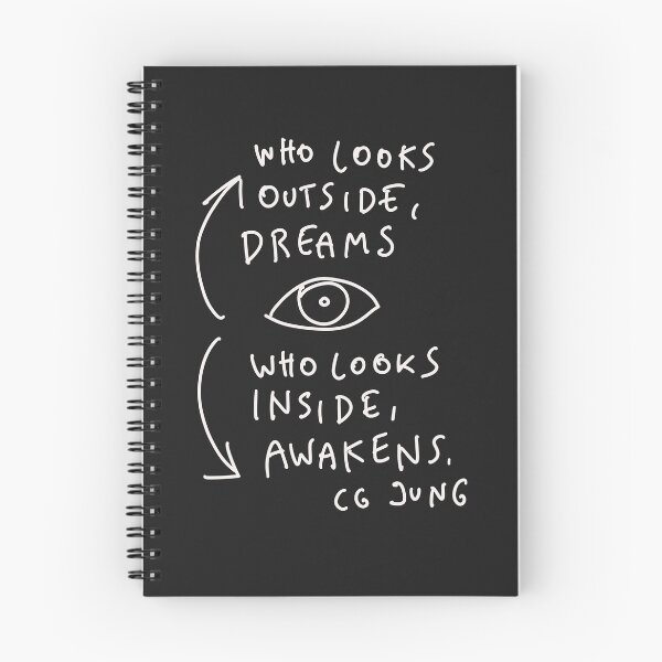Item preview, CG Jung Quote - Who Looks Outside Dreams designed and sold by isstgeschichte.