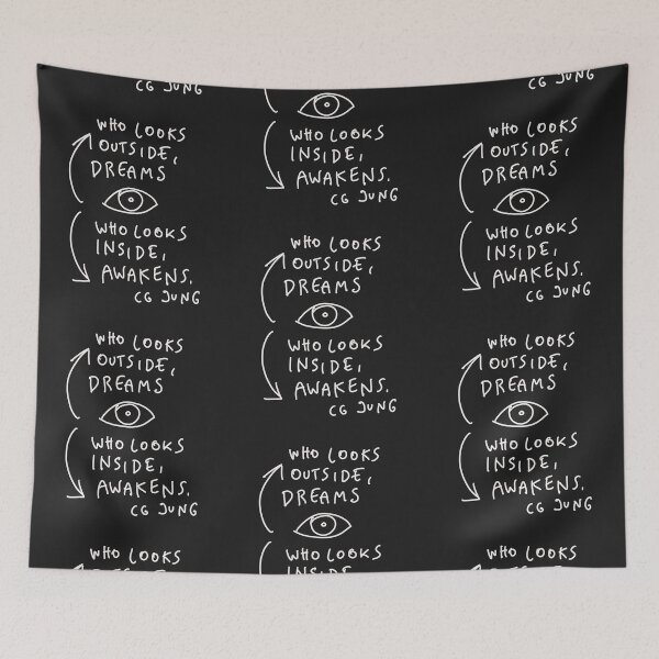 Item preview, CG Jung Quote - Who Looks Outside Dreams designed and sold by isstgeschichte.