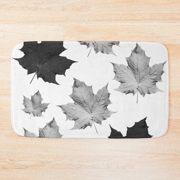 Item preview, black white decorative leaves designed and sold by CREATINERY.