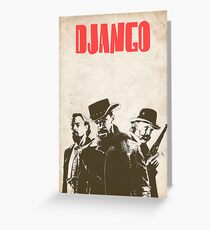 Django Unchained illustration Wild West Style Poster Greeting Card