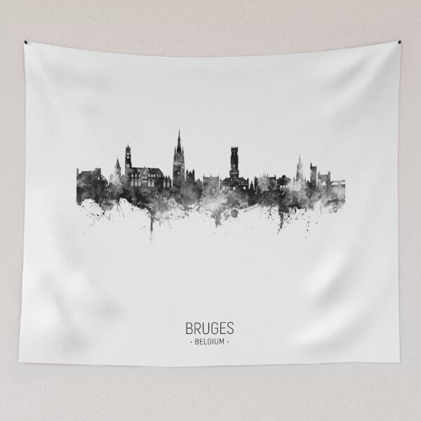 Item preview, Bruges Belgium Skyline designed and sold by ArtPrints.