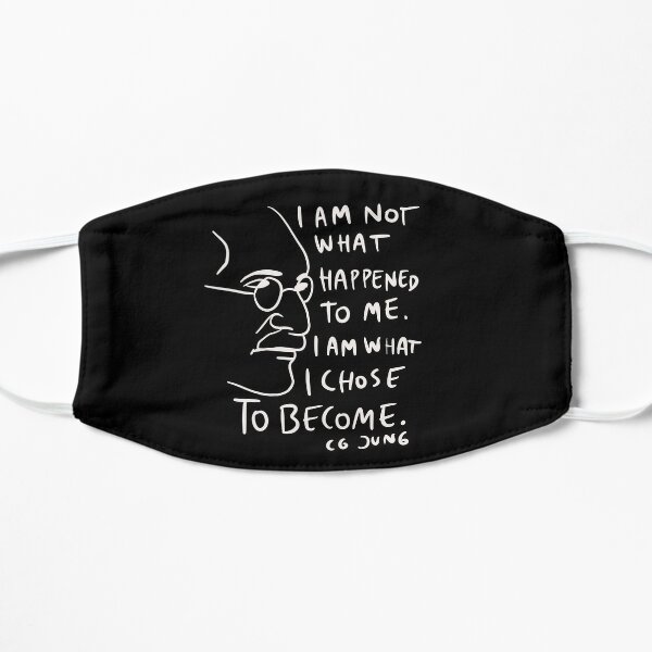 CG Jung Quote - I Am Not What Happened To Me Flat Mask