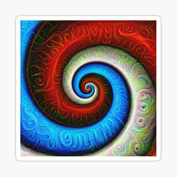Item preview, #DeepDream Color Fibonacci Visual Areas designed and sold by blackhalt.
