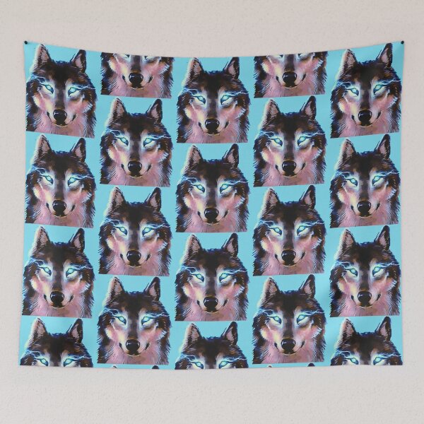 Item preview, Wolf with green shining eyes designed and sold by helenkaiy.