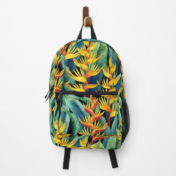 Watercolor heliconia Backpack
