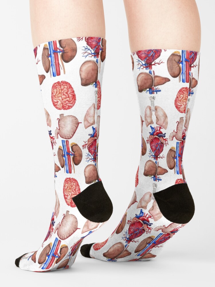 Alternate view of Watercolor anatomy collection Socks