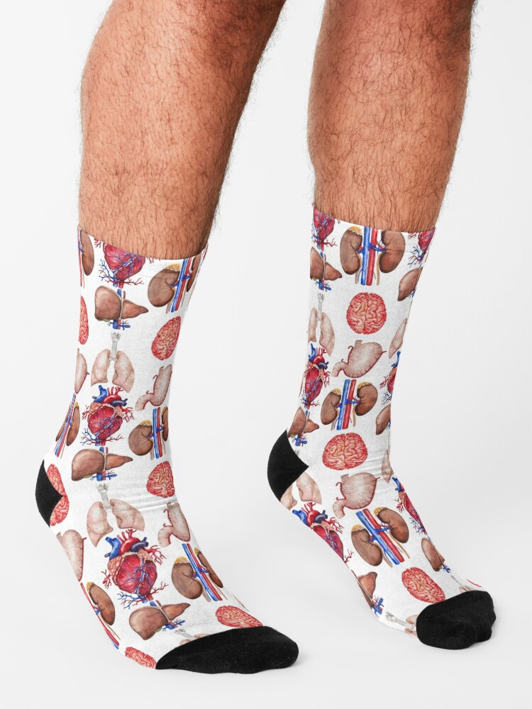 Alternate view of Watercolor anatomy collection Socks