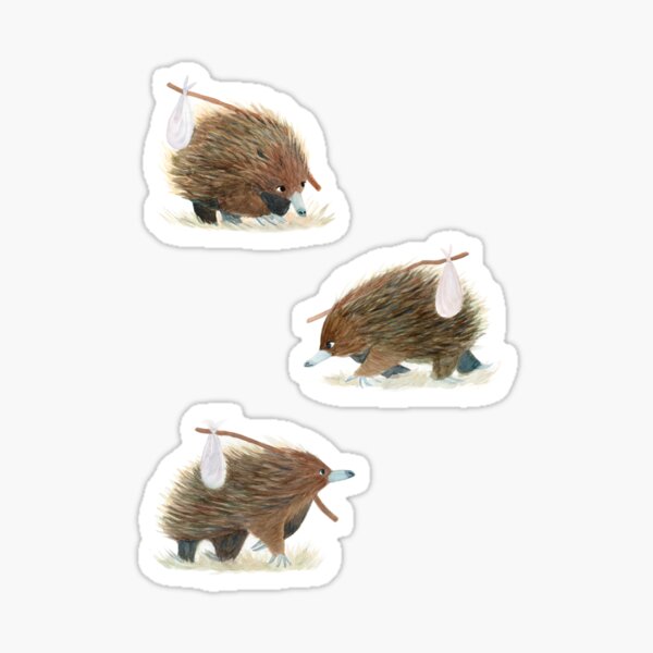 A Travelling Echidna - A Giant Australian Version of the Hedgehog Sticker