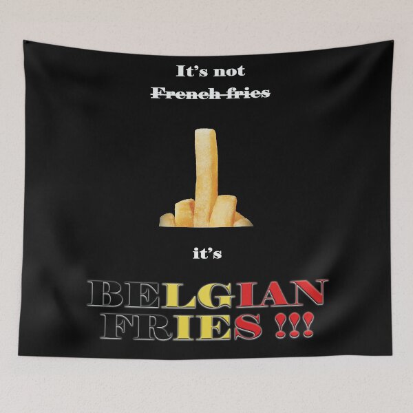 Item preview, Funny Belgian fries not French fries designed and sold by Dark Blue.