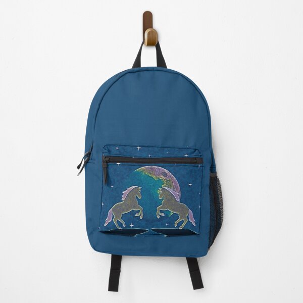Item preview, A pair of horses against the background of the full moon designed and sold by helenkaiy.