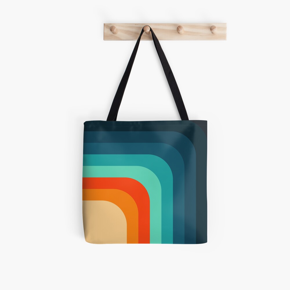 Vintage Color Stitching Tote Bag, Classic Geometric Pattern