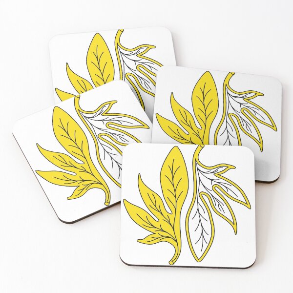 Item preview, stylized yellow leaves designed and sold by CREATINERY.