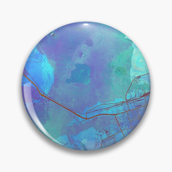 Item preview, Galveston Texas Street Map Art Watercolor Blue Lagoon designed and sold by IvonDesign.