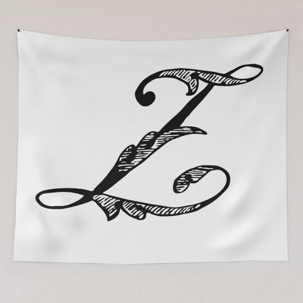 Item preview, Vintage Stylish Black and White Monogram Letter Z designed and sold by Vintage-TM.