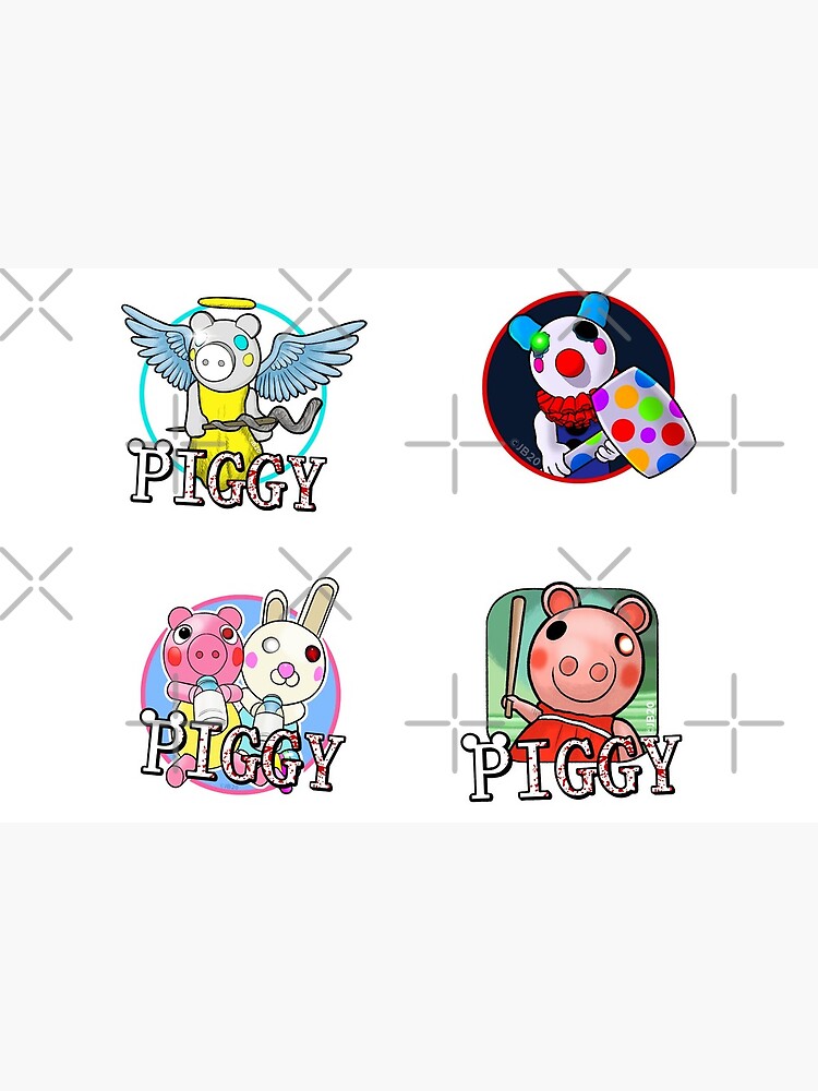 Piggy Sticker Set With Angel Piggy Clown And Baby Piggy Art - itsfunneh roblox piggy chapter 11