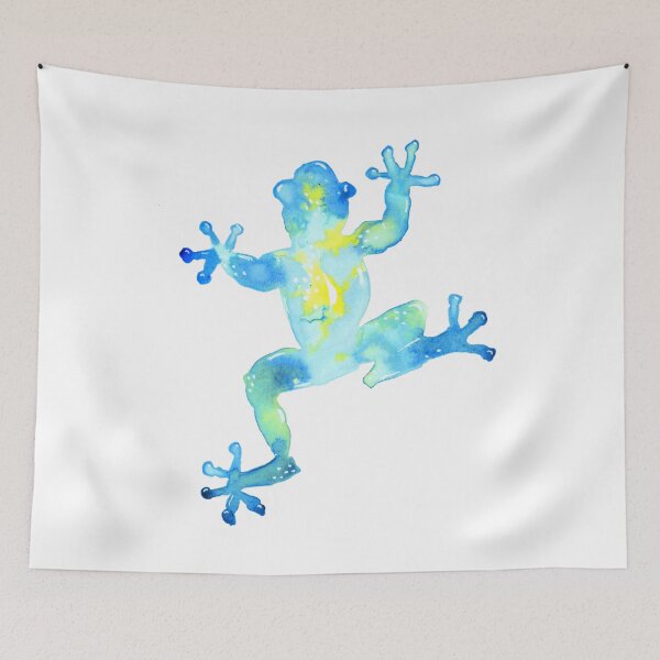 Item preview, Blue Watercolor Frog designed and sold by Sebastian Grafmann.